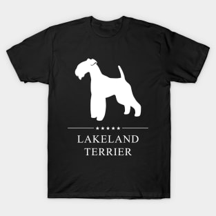 Lakeland Terrier Dog White Silhouette T-Shirt